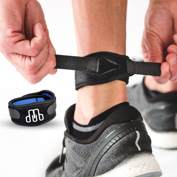 CROSSTRAP Achilles Strap - Ankle Support for Achilles Tendonitis - Support Brace for Men and Women - Neoprene Ankle Support for Running Cycling Sports