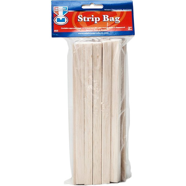 Midwest Products Co. Wood Strip Economy Bag, Balsa & Basswood