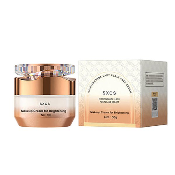 SXCS Makeup Cream for 𝐁𝐫𝐢𝐠𝐡𝐭𝐞𝐧𝐢𝐧𝐠, 1.8oz 𝐍𝐢𝐜𝐨𝐭𝐢𝐧𝐚𝐦𝐢𝐝𝐞 Lady Plain Face Cream, Sxcs Hydro 𝐖𝐡𝐢𝐭𝐞𝐧𝐢𝐧𝐠 cream - Korean Smooth Hydrating 𝐓𝐨𝐧𝐞-𝐮𝐩 Cream
