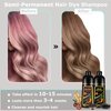 Natural Brown Hair Dye Shampoo Root Touch Up,Long Lasting Easy to Use 10 Minutes Hair Shampoo for Women,Magic Hair Care Semi-Permanent Root Cover Up Hair Shampoo,3IN1 Color Shampoo 16.9 FL OZ(Coffee)