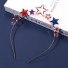 PHALIN American Flag Headband 4th of July Star Hairband for Women Independence Day Patriotic Hair Accessory Party Favors (Star)