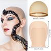BOUBONI 2/4/6/8 Pack Halloween Bald Cap for Woman, Makeup Latex Bald Caps Nylon Bald Head Wig Cap for Halloween Party Adult (Thin, 2)