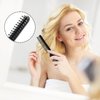 10 PCS Portable Travel Brush Folding Pocket Comb Foldable Hair Brush for Women and Men Mini Plastic Teasing Brush for Purse (Black)