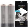 Dyvicl Professional Drawing Sketching Pencil Set - 12 Pieces Drawing Pencils 10B, 8B, 6B, 5B, 4B, 3B, 2B, B, HB, 2H, 4H, 6H Graphite Pencils for Beginners & Pro Artists