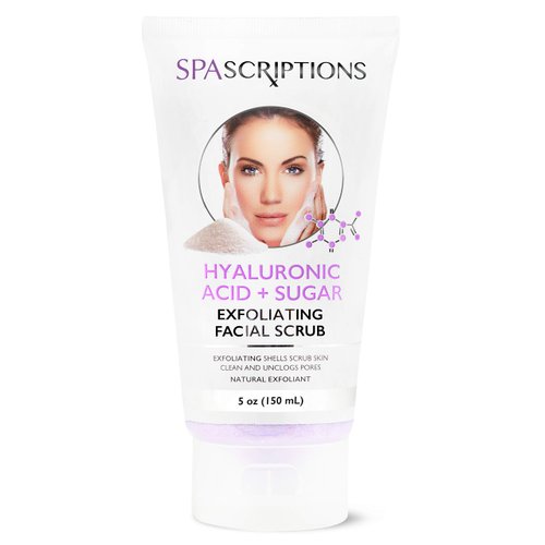 Face Exfoliating Scrub Hyaluronic Acid & Sugar Face Wash - 5 Oz