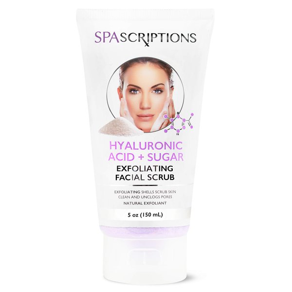 Face Exfoliating Scrub Hyaluronic Acid & Sugar Face Wash - 5 Oz