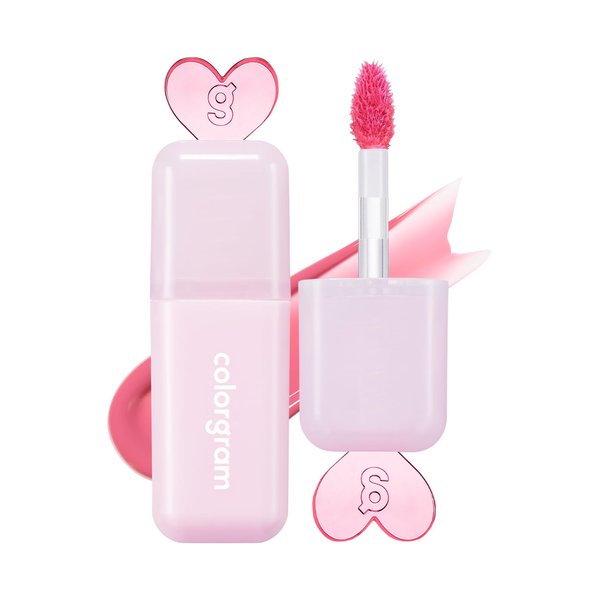 COLORGRAM Juicy Drop Tint 01 Berry Amazing | Juicy Lip Gloss, Glowing Lip Stain with Fruity Colors, Buildable & Blendable, Highly Pigmented
