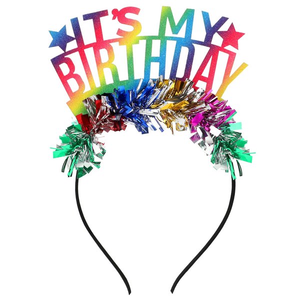 Birthday Girl Headband Bling Birthday Crown Happy Birthday Crown Birthday Headband Rainbow Birthday Tiara for Women Girls