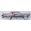 Oxford Diecast 1958 Edsel Citation Silver Gray Metallic with Ember Red Top and Red Interior 1/87 (HO) Scale Diecast Model Car 87ED58008