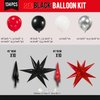 FROUFING Red and black white silver balloon garland arch kit 134 Pcs with mylar star balloons for graduation Day anniversary birthday red carpet party supplies decorations