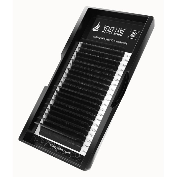Eyelash Extensions CС Curl by Stacy Lash/Black Individual Mink Lashes Supplies (0.20mm;MIX)