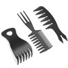 3 Pieces Hair Stylists Styling Comb Set, Includes Texturizing Comb Tri-Comb Double Side Brushes Hair Pick Wide Tooth Hair Comb Shaping and Teasing Wet Combs Tools for Long, Thick, Curly Hair