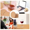 20 Pack Round Cork Coaster, 3.9" Absorbent Cork Coasters Reusable Heat Resistant Round Edge Coffee Coasters for Drink Coffee Table Office Home Table Desk Crafts