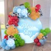 Toy Inspired Story Balloons,12 Inchs Yellow Light Blue Clouds White Cow Print Balloons for Kids Boys Toy Birthday Cartoon Story Farm Theme Baby Shower House Party Decorations