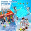 Chitidr Mini Beach Stress Balls 2.5 Inch Relief Stress Ball Rainbow PU Foam Stress Balls Swimming Pool Game Toy Sports Ball Hawaiian Party Favors for Boy Girl School Carnival Summer Birthday(24 Pcs)