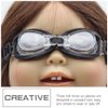 LOGOFUN 12Pcs Miniature Swimming Goggles Doll Swim Glasses Doll Summer Equipment (Black)