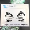 Black Face Jewels Halloween Rhinestones self Adhesive Crystal Face Gems Halloween Beauty Body Glitter Tattoo Eyebrow Face Body Jewelry (Black)