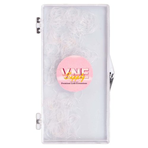 VNE 500 Fans Colorful Lash Extensions | Premade Volume Lash Extensions | Premade Mega Volume Fans | Colored Lash Extension | Russian Volume Eyelash Extensions |6D, White, D Curl, 14mm