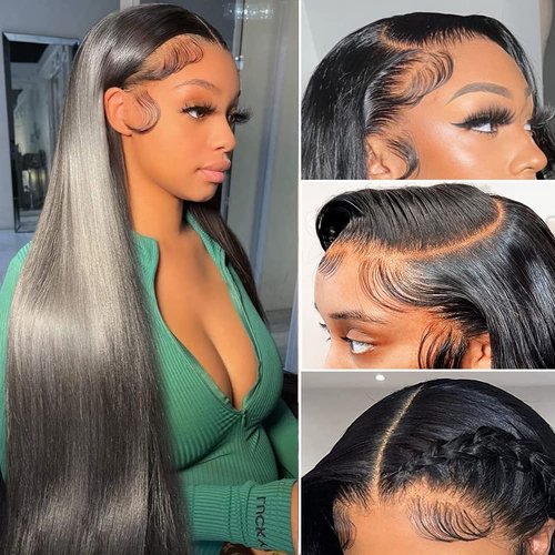 GARAXIS Straight Lace Front Wigs Human Hair Pre Plucked 13x4 Lace Front Wigs Human Hair 150% Density HD Lace Front Wigs With Baby Hair Brazilian Virgin Human Hair Wigs 26 Inch
