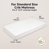 2-Pack Organic Crib Sheets for Boys, Girls - Jersey Fitted Crib Sheet, Baby Crib Sheets Neutral, Crib Mattress Sheet, Cotton Crib Sheets, Breathable Crib Sheet, Baby Mattress Sheets (Soft White)