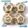 DND Generator Dice Set Random Encounter Dungeon Monster Treasure Trap Dungeons and Dragons DM Game Aide (Bone)