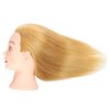 TIANYOUHAIR Blonde Real 100% Human Hair Mannequin Head Manikin Cosmetology Doll Training Head with Stand for Hairstylist Hairdresser Practice Braiding Styling Bleaching Dyeing Curling Cutting