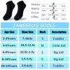 JAMEGIO Janegio 18 Pairs Kids' Black Ankle Socks Low Cut Half Cushion Sport Ankle Socks Boys Girls (4-6 Years)