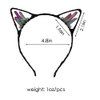 ZHOUMEIWENSP Cat Ears Crystal Electroplating Color Handmade Crown Party Hair Band (Purple&Blue)