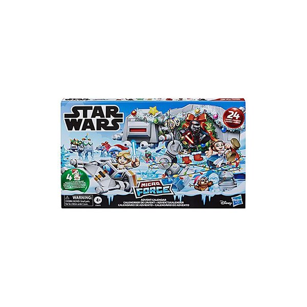 STAR WARS Micro Force Advent Calendar Holiday Display with 24 Collectible Surprise Mini Figures and 7, Kids Ages 4 and Up