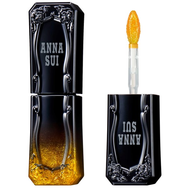 ANNA SUI Tint Rouge, Gloss Liquid Lipstick, Slightly Tinted, Lightweight, Long-Lasting, Pearl, Yellow, 800 Pineapple Soda, 0.24 oz