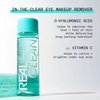 Real Techniques Real Clean In-The-Clear Eye Makeup Remover, Gentle Liquid Makeup Remover, Skin Repair Ingredients, Hyaluronic Acid & Vitamin C, Vegan & Cruelty-Free, 4 fl.oz./110 mL Bottle