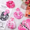 Lyrow 24 Pcs Cowgirl Western Cow Print Scrunchies Let's Go Girls Hair Scrunchies Disco Cow Print Hair Accessories Ponytail Holder Hair Ropes for Elastic Ties Bride Bachelorette Party Supplies Favors