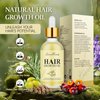 Natural Hair Growth Oil with Rosemary Batana Oil Biotin for Hair Loss and Thinning Hair, Hair Growth Serum for Dry Damaged Hair, Veganic Hair Growth Oil with Caffeine for Strong Roots and Thick Hair