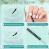 3PCS Nail Clean Up Brushes for OPI Nail Polish Remover, Brushes for Cleaning Polish Mistakes on the Cuticles, Acetone Resistant Nail Brushes for Nail Art and Designs（Jade Clear ）