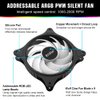 PCCOOLER 120mm ARGB Case Cooler Fan, 3 Pack FX120 ARGB Computer Case Fans, Aura +5V/3 PIN Addressabel Fans Advanced Lighting Customizations - PWM High Performance Cooling Fan for PC Case Computer Fan