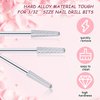 3 Pieces Nail Drill Bits Cone Shape Carbide Bit Carbide Nail Drill Bits for Manicure Pedicure Tools Machine, 3/32 Inch Shank Size, Grit Size XF, F, M (Silver)