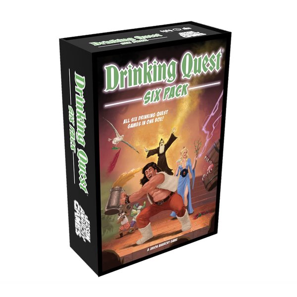 Drinking Quest: Six Pack Board Game- All Six Drinking Quest Games in One Box! Entry Level Dungeons & Dragons style adventure! When your hero dies, You drink! A Ridiculous Amount of Content!