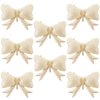 Hungdao 8 Pcs Bow Balloon Bow Theme Birthday Party Decoration Latex Bow Balloon Baby Shower Girl Party Supplies Macaron Coquette Cute Supplies Wedding Bridal Shower Decoration (White)