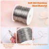 cridoz 20 Gauge Stainless Steel Wire for Jewelry Making, Bailing Wire Snare Wire for Craft and Jewelry Making