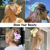 Amariver 4PCS Flower Hair Claw Clips for Women Plumeria Flower Hair Clips Non-slip Cute Claw Clips Flower Hair Clip for Thick Thin Hair Strong Hold Hair Claws Hair Accessories for Women Girls