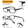 Kerecsen 4 Pack Reading Glasses for Women/Men Spring Hinges Readers Glasses Lightweight Eyeglasses (4 Pack Black, 3.50)