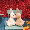 WEIGEDU Rabbit Bunny Stuffed Animals Plush Toys with Pink Ears for Kids Girls Boys Girls Babies Birthday Easter Christmas Bedtime Gifts, Off White