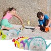 KMDJG Beach Toy Mesh Beach Bag, Kids Shell Collecting Bag, Dinosaur Beach Toy Bag Totes for Holding Shells Beach Toys, Swimming Accessories for Boys Girls Picking Up Shells and Toys (Green)