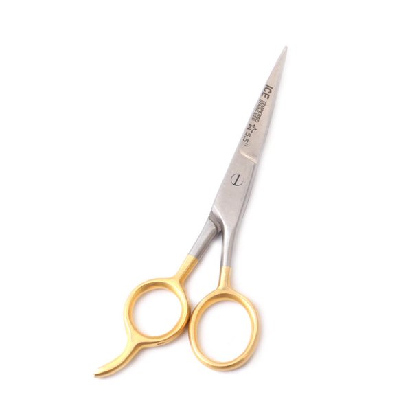 OdontoMed2011 Professional Barber Hair Dressing Scissors 5.5" Hair Cutting Scissors/barber Shears - Ice Tempered - Stainless Steel Gold Plated ODM