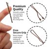 Mini Brown Bobby Pins Holder - 200 PCS Brown Bobby Hair Pins for Women Thick Hair Styling Small Bobby Pins with Clear Box