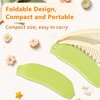 Cute Banana-Shaped Folding Hair Comb, Portable Mini Travel Hair Brush for Women and Girls (Green)