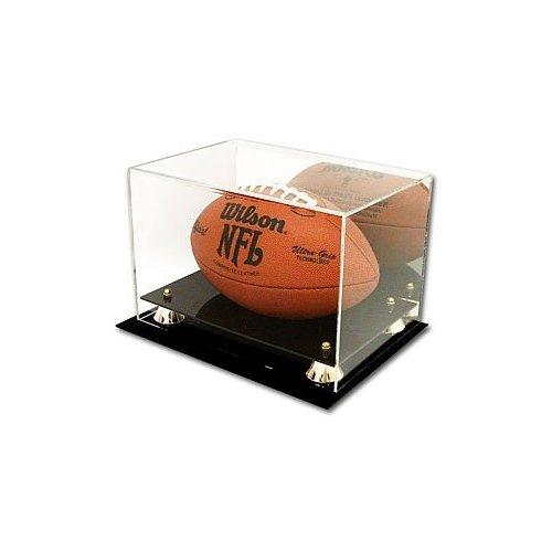 Deluxe Acrylic Full Size Football Display Case with Mirror & UV Protection