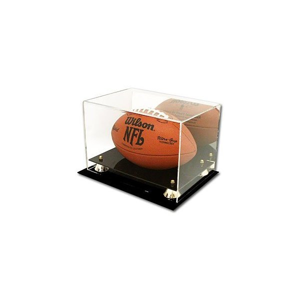 Deluxe Acrylic Full Size Football Display Case with Mirror & UV Protection