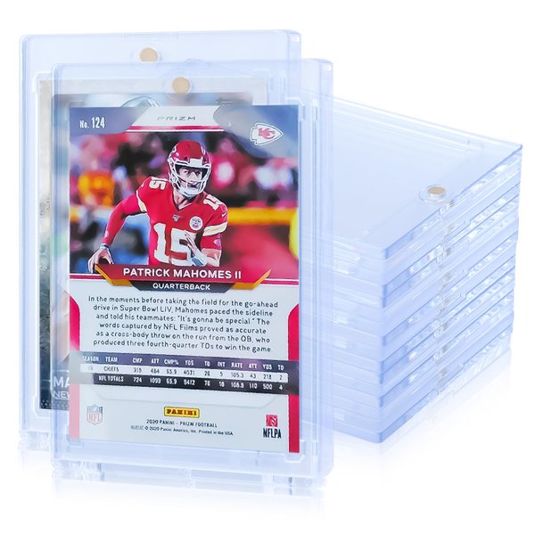 QTYORD 10 Pack 130PT Magnetic Card Holder for Trading Cards, One-Touch Card Case Holder for Baseball Football Sports MTG TCG Collectable Cards (10, 130PT)