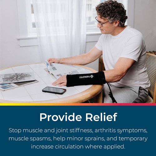 Thermotex Far Infrared Premium Heating Pad – Left Wrist – Electric Heating Pad for Wrist – for Pain Relief Therapy, Muscle and Joint Stiffness, and Relaxation – for Men and Women – Infrared Heating